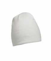 Gebreide wintermutsen wit voor dames