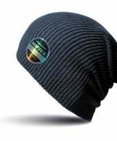 Softex beanie wintermuts in het donkerblauw