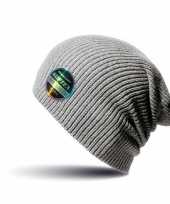 Softex beanie wintermuts in het lichtgrijs