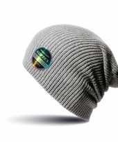 Softex beanie wintermuts in het lichtgrijs