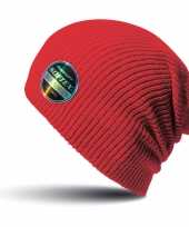 Softex beanie wintermuts in het rood