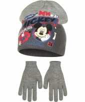 Winterset mickey mouse grijs voor jongens